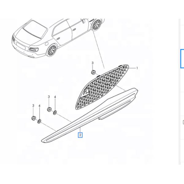 Bentley Car Fitment 148*26*51cm Cooling Air Grill For Continental Flying Spur 2013