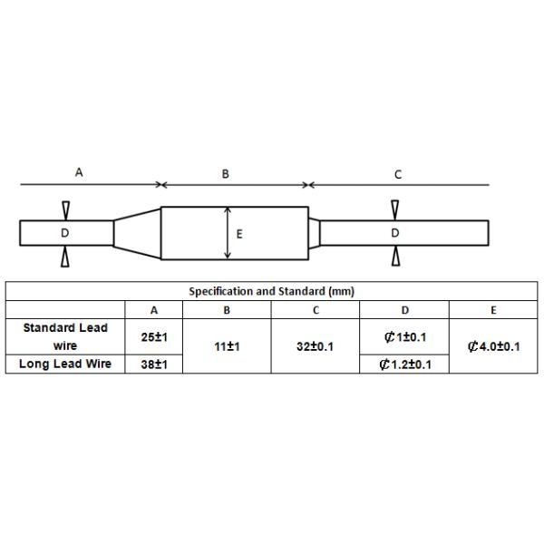 Metal Case RY 250V 10A 16A non resettable thermal fuse For Household Appliances