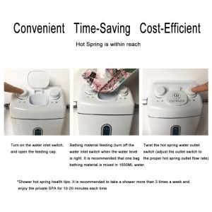 White Plastic Promote Metabolism Spa Shower Units