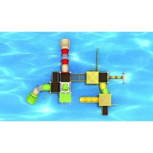 Amusement Aqua Spray Water Playground Slide Equipment Fiberglass