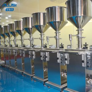 Glass Bottle Liquid Filling Machine , Vertical Paste Filler Machine
