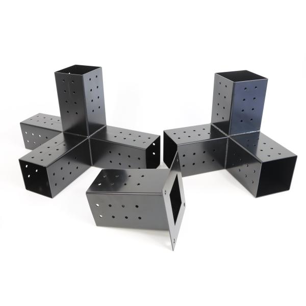 Buy Black Steel Pergola Corner Brackets Rust And Weather Resistant at wholesale prices