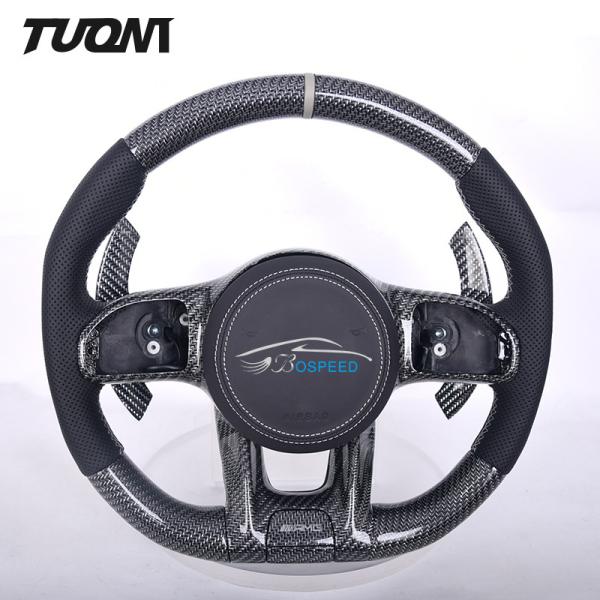 Silver Carbon Fiber Mercedes Benz Steering Wheel Perforated Leather Northern Europe