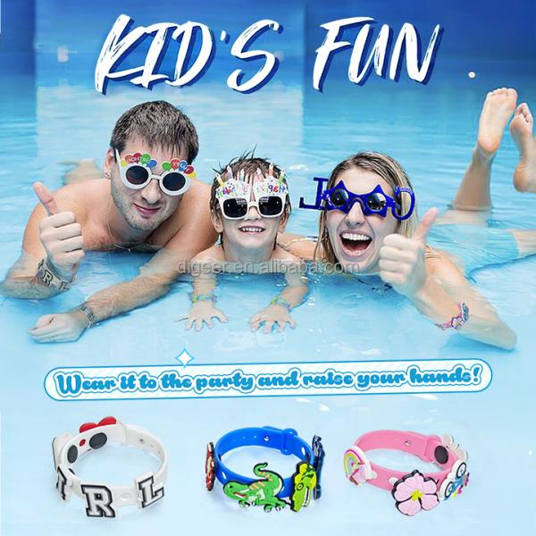 Colorful Silicone Wristband Adjustable Bracelet for Charms and Wrist Strap Shoes