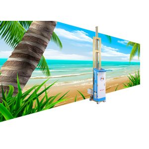 China 720×720dpi Mural Printing Machine Vertical Operated For Brick Wall on sale