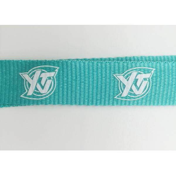 Buy Custom Recycled Lanyards , White Logo Event Staff Lanyards Printing at wholesale prices