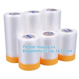 plastic register sealing cloth duct pre-taped masking film,PE material taped