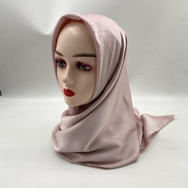 Wholesale Custom Colors Plain Satin Silk Scarf square Women High Quality