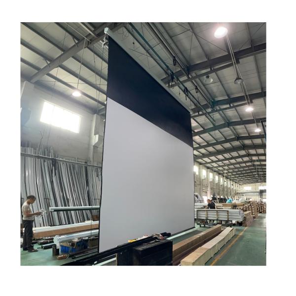 Buy Large Electric Tab Tensioned Motorized Screen With Remote Control For Outdoor at wholesale prices