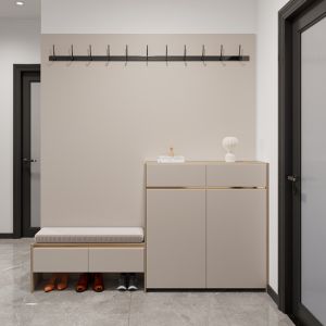 Support customization Modern Open Wardrobe With Upper Storage and Lower Shoe