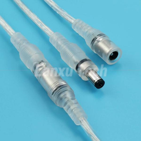 Waterproof Male to Female DC.5x2.1mm Barrel Jack Power Extension Cable for LED