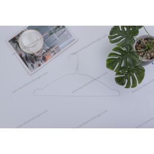 China Customized Cloth Hanger Steel , 40.5cm Electrostatic Spraying Metal Coat Hangers on sale