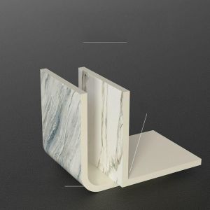 Gym Wall Panel with Carbon Crystal Plate and Glossy Marble Veneer in Modern