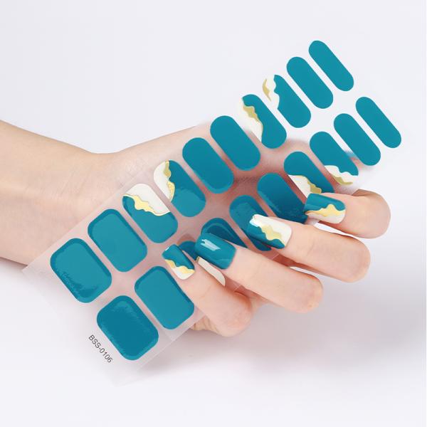 New Arrival Factory Price Customized Available Semi-Cured Gel Nail Sticker