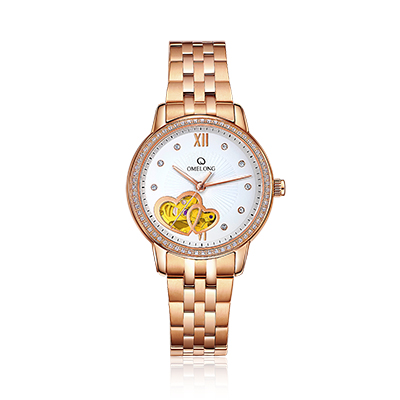 Automatic mechanical movt stainless steel caseback wrist watch for men