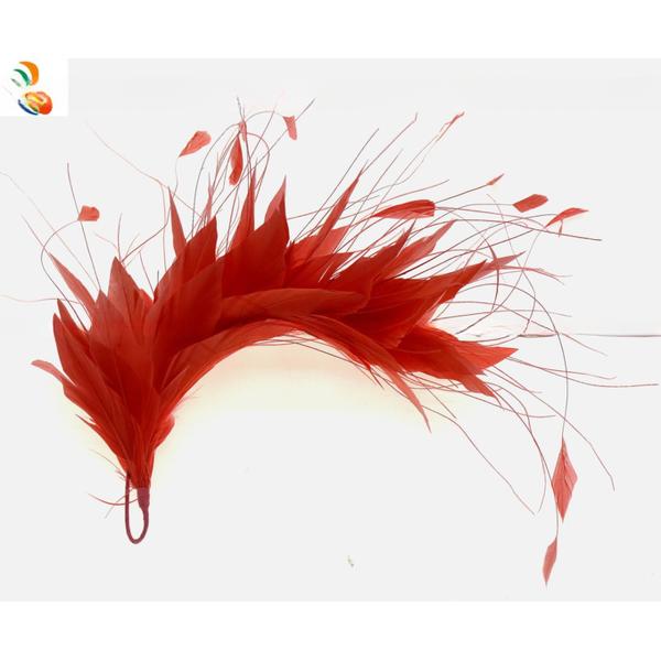 Thanksgiving Occasion Goose Feather Mounts Flowers , Stripped Coque Feathers