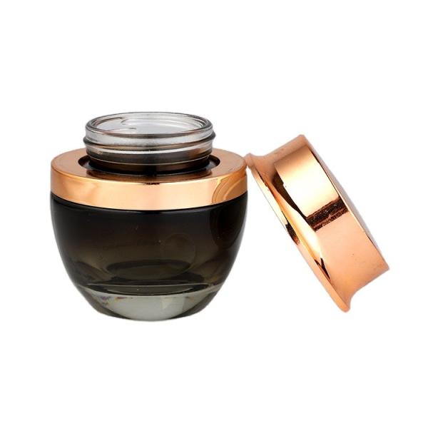 Buy Custom Cosmetic Cream 20g 120ml Glass Cosmetic Jar with different Colors and decoration at wholesale prices
