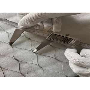 China 50mm Hole 2mm Flexible Stainless Steel Cable Mesh Ss316 on sale