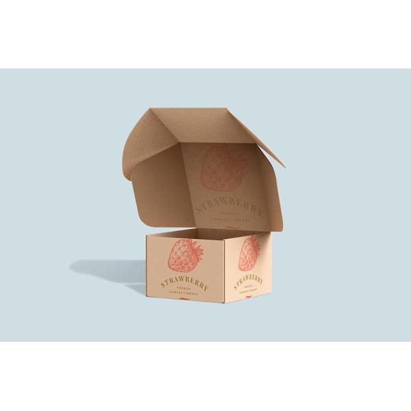 Glossy Lamination Small Paper Packaging Kraft Brown Subscription Mailer for Mailing