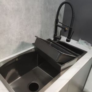 Handmade Stainless Steel Kitchen Sink with R10 Round Corner and 304/316 Food