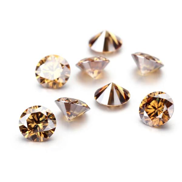 GRA Certificate 1ct Round Cut 6.5mm VVS1 Loose Moissanite Diamond in White Pink Yellow Champagne Blue Green for Jewelry