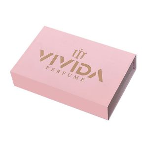 Custom Pink and Gold Logo Vial Perfume Glass Bottle Packaging Box for Mini