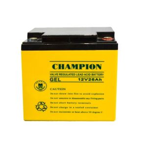 China Champion Solar GEL Battery 12V26AH NP26-12-G Sealed Lead Acid Solar GEL