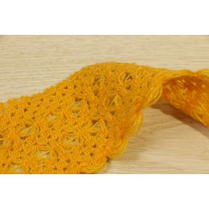 Scalloped Cotton Herringbone Webbing Tape Multi Patterned Acrylic Wool Material