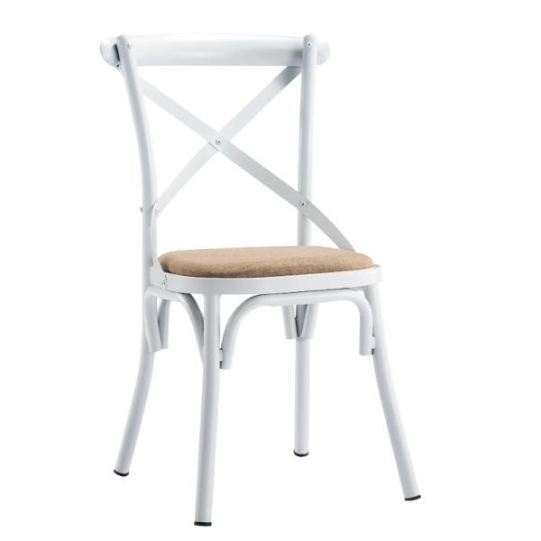 Buy Romatic Cross Back Metal Wedding Chair at wholesale prices