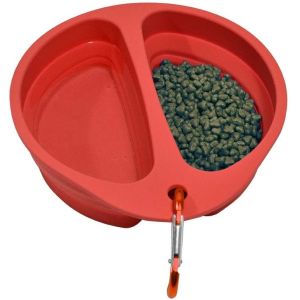 Double Collapsible Dog Bowl BPA Free Food Grade Silicone