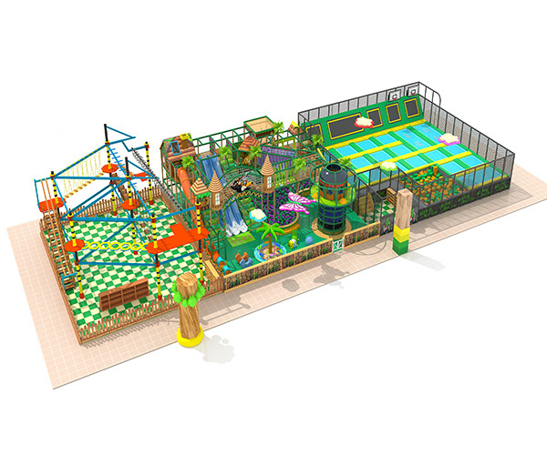 Buy 5.2m Jungle Themed Kids Indoor Playground Equipment For Family Play Center ISO9001 at wholesale prices