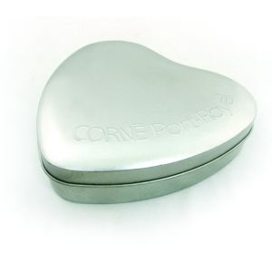 Heart shape custom tin boxes with insert inside