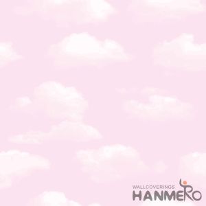 Pink Color Wallcovering PVC 0.53*10M/Roll Children Room Decorative Wallpaper