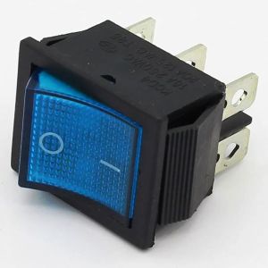 Brass spare parts 6 pins rocker switch with lamp