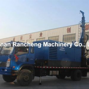 280m Depth Truck Mounted Water Well Drilling Rig 210 HP Load Vehicle Engine