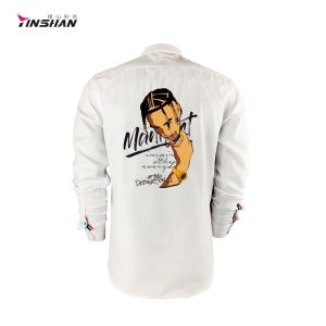 Polyester Custom Teamwear Printed Cycling Long-sleeved Shirts in White