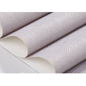Deep Embossed Grey Washable Vinyl Wallcovering / Wallpaper Moisture - Proof
