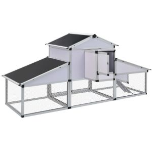 Outdoor 263×74×117cm 48kgs Aluminum Laying Hens Coop