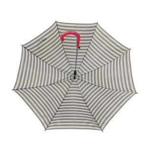 Windproof 23" Polyester 190T Straight Umbrella With Wooden Handle