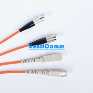 China Orange Waterproof Fiber Optic Cable FC - FC Duplex Multi Mode High Return Loss on sale