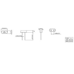 6B Series HC-49S/SS Crystal Unit 3.0MHz To 100.0MHz With Tight Tolerance And