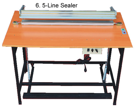 Water Cooling Manual 5 Line Seafood Bag Sealing Machine Anti Corresion Durable