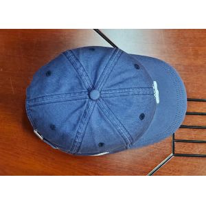 Sublimation Washed Blue Metal Buckle Sports Dad Hats Light Blue Color