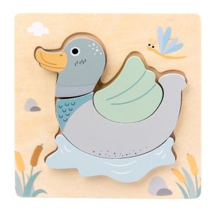 Wooden Cartoon Animal 3D Puzzle Children Early Education Cognitive