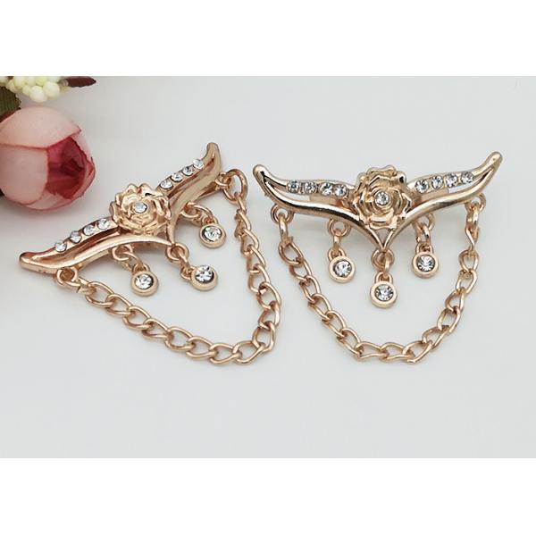 Corrosion Resistant Customized Shoe Accessories Chains For Gifts Shoe , Ladies