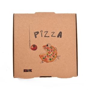 Flexo Printing Kraft Paper Blank Pizza Boxes 6 7 8 9 10 Inch Cardboard Food