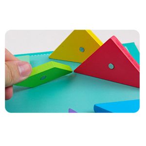 Jigsaw Puzzle Baby Developmental Toys Wooden Tangram Magnetic Puzzle Toys