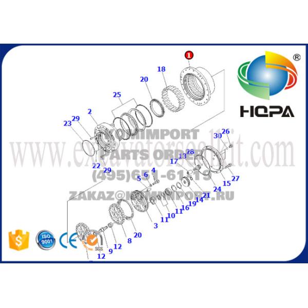 TZ671B1006-01 Excavator Hydraulic Parts Gear Sun For Planetary Gear PC200-6