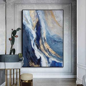 Handpainted Abstract Canvas Landscape Oil Painting Modern Style Wall Hanging
