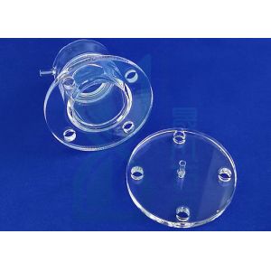 Clear Fused Quartz Tube Flange For Laboratory